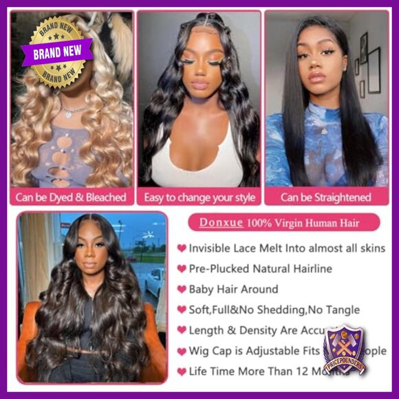 13x6 HD Lace Front Wig 250 Density Brazilian Human Hair Body Wave 18 Inch main image 6